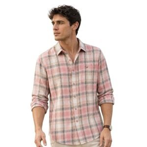 NOBERO Men's Cotton Checkered Shirt | Full Sleeve | Relaxed Fit | Soft and Breathable | Everyday Casual Wear